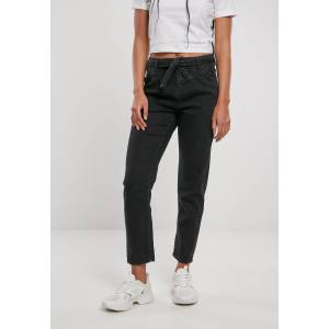 Urban Classics Дамски дънки в черно от Urban Classics Ladies High Waist Knitted Denim ChinoMODEL118 SALE - , размер 29