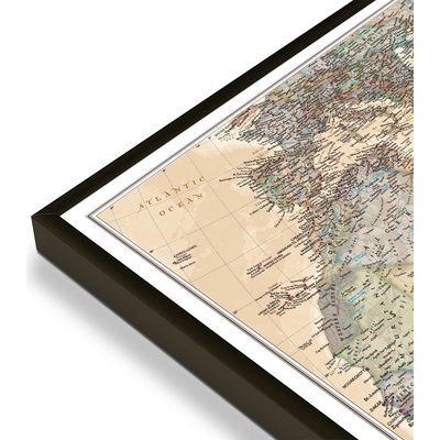 National Geographic Afrika - nástěnná mapa Executive 60 x 80 cm Varianta: mapa v hliníkovém rámu, Provedení: černý rám