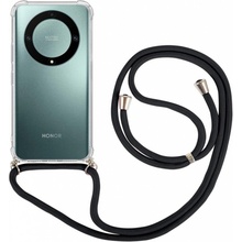 Pouzdro TopQ Honor Magic5 Lite 5G s černou šňůrkou průhledný