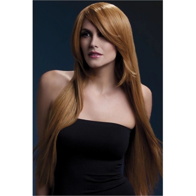 Fever Amber Wig Auburn Long Straight with Feathered Fringe – Zboží Dáma