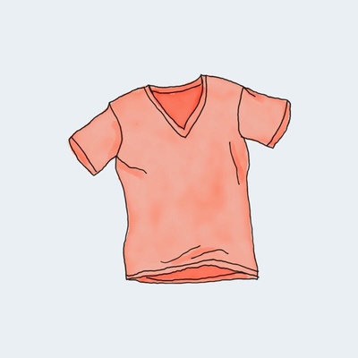V-Neck T-Shirt Red