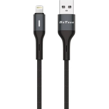 Image 1 of DeTech Кабел за данни DeTech DE-C38i, Lightning, 1.0m, Черен - 40198