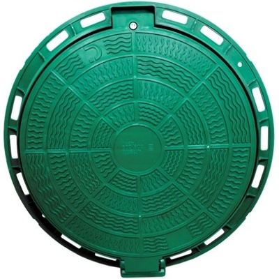 Midas kulatý A15-1,5 t, se zámkem, DN vn. 600/ 800 ven.,pro korug zelený