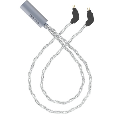 Dekoni Audio Ensemble Post-Split 2-Pin IEM Silver Braided Кабел за слушалки (CBZ-Y-TW-2PIN)