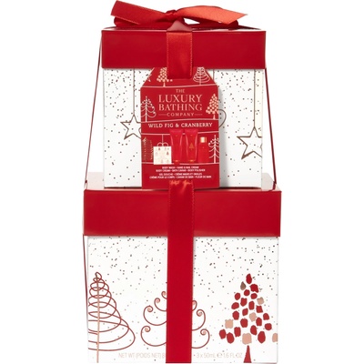 Grace Cole Divoké fíky & Brusinky sprchový gél 50 ml + telový krém 50 ml + perličky do koupele 80 g + krém na ruce 50 ml + koupelová houba darčeková sada