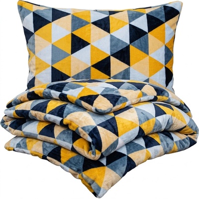 4Home Obliečky mikroflanel Scandi triangle 160x200 70x80
