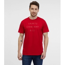 SAM 73 pánské triko MILHOUSE MT 836 ČERVENÁ