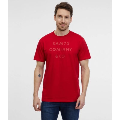 SAM 73 pánské triko MILHOUSE MT 836 ČERVENÁ