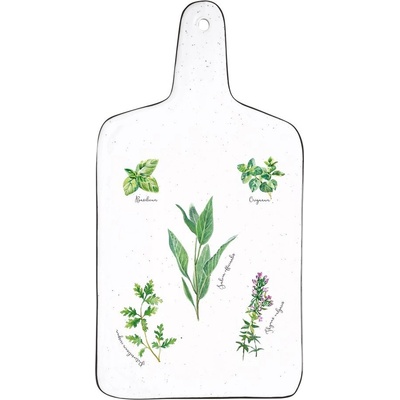 Easy Life Porcelánové servírovací prkénko Herbarium 34,5x18 cm