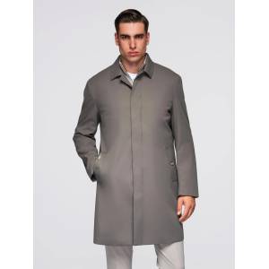 Ombre Clothing Мъжко минималистично палто със съемна жилетка - пепел V6 OM-COLC-0139 Ombre Clothing Ombre Clothing | Siv | МЪЖЕ | S