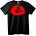 NOONEBRAND Тениска Naruto Rasengan Червена Луна - S, Black