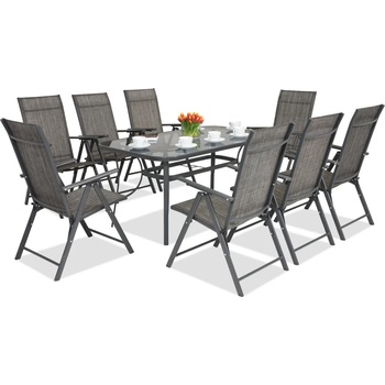 Garden Point Метална градинска мебел Modena/Rosario за 8 човека Garden Point антрацит (GAP388-8)