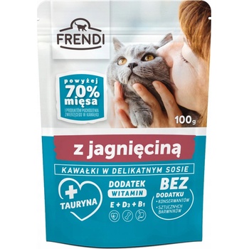 Frendi kúsky v jemnej omáčke s jahňacím mäsom 100 g