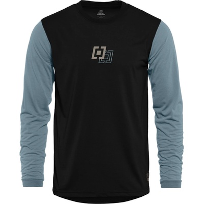 Horsefeathers Мъжка фланелка с дълъг ръкав за колоездене Horsefeathers Fury L/S Bike Jersey Cycling jersey - Black / Citadel (056-3958-0111)