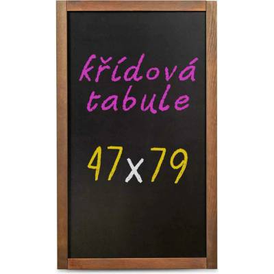 A-Z Reklama CZ Nástěnná dřevěná křídová tabule 47 × 79 cm – tmavě hnědý rám – kód PMPCHALK47X79