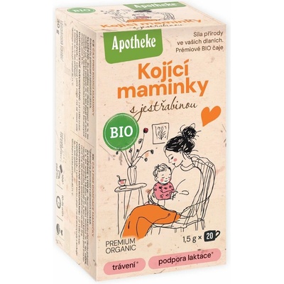 Apotheke BIO čaj Dojčiace mamičky s myším chvostom 20 x 1,5 g
