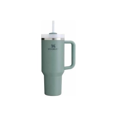 STANLEY Quencher H2.0 Flowstate Drinking Bottle with Straw 1.18L - Thermo Mug Cools Up to 11 Hours, 48 Ice Cold - Dishwasher Safe - Thermos Bottle BPA Free Stainless Steel - Shale - 10-10824-400
