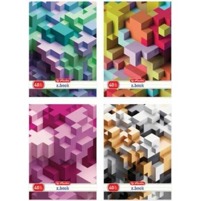 Herlitz Sešit A4 linkovaný s parciálním lakem motiv Tetris