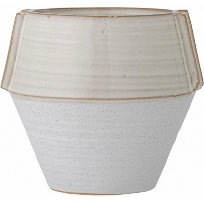 Bloomingville Kameninový květináč 15,5 cm ZAKI - bílý