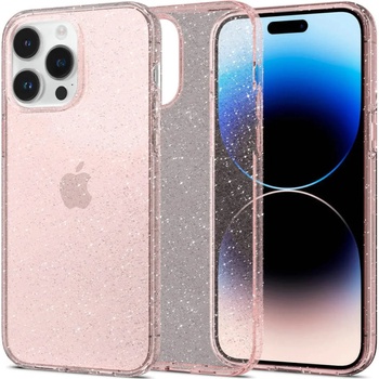 Spigen Гръб Spigen Liquid Crystal Glitter за iPhone 14 Pro - Розов с блясък