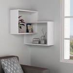 ASIR GROUP Ъглова етажерка RING 68x68 cм бяла (AS0677)