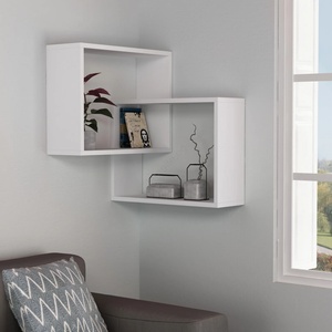 ASIR GROUP Ъглова етажерка RING 68x68 cм бяла (AS0677)