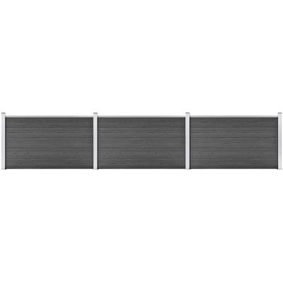 OMAXI Set plotového dílce WPC 526 x 105 cm černý 366967