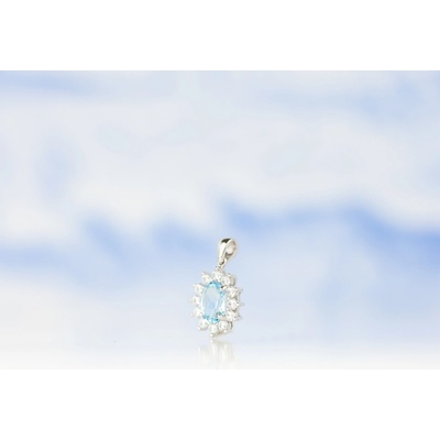 Lillian Vassago Zlatý přívěsek s modrým topazem LLV22 GP000BT