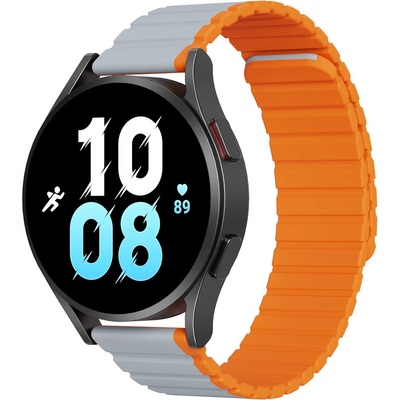 Dux Ducis Универсална магнитна каишка Dux Ducis Strap за Samsung Galaxy Watch 3 45mm / S3 / Huawei Watch Ultimate / GT3 SE 46mm, (22mm LD Version), сиво-оранжева (KXG0064603)