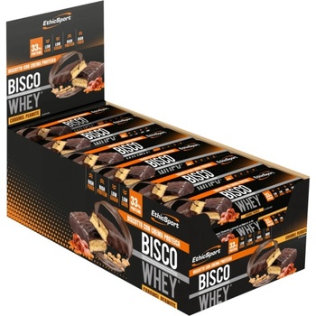 EthicSport BISCO WHEY High Protein Bar [24 x 40 грама] Карамел с фъстъци