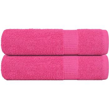 vidaXL Кърпи за ръце FROGN 2 бр. Розови 50x100 см 360 г/м2 (137046)