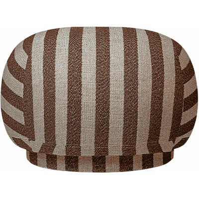 Ferm Living Pouf Rico Louisiana, sand/chocolate