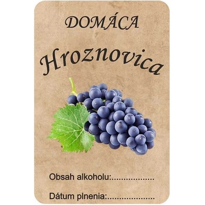 Etiketa na domácu Hroznovica