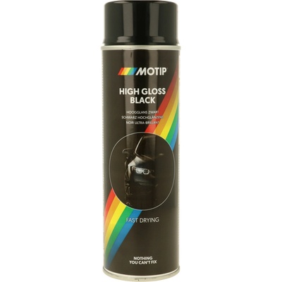 Motip High Gloss Black čierny lesklý akrylový lak 500 ml