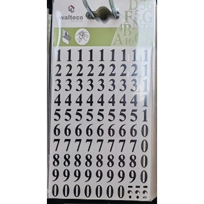 Samolepky 0-9, 10 mm 170 x 100 mm