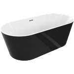 Mexen Luna 160x75 cm black/white/gold (52031607575-50)