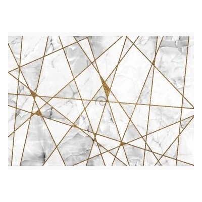 FT7505 Vinylová fototapeta Zlaté linky na modrom mramore, rozmery 368cm x 254cm