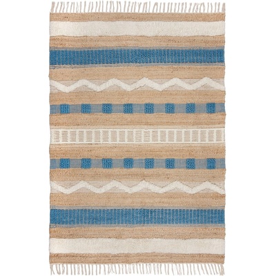 Flair Rugs Синьо-естествен ръчно изработен килим със смес от юта 160x230 cm Medina Jute - Flair Rugs (503119377416)
