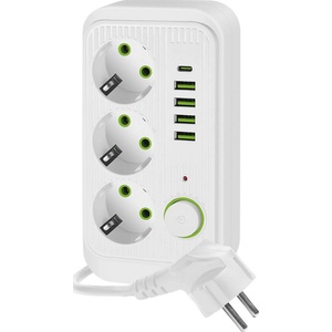 Kobi 3 Plug + 5 USB Switch (KB0450)