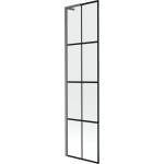 Mexen Next L параван за вана с 1 крило 50 x 150 cm, черна решетка, gun gray четкан - 895-050-000-03-77-66 (895-050-000-03-77-66)