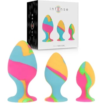 Комплект анални разширители, многоцветни - Silicone Plug Set (D-234364)