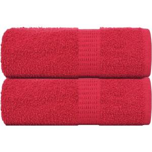 vidaXL Кърпи за пране FROGN 2 бр. Червени 30x30 см 360 г/м2 (136920)