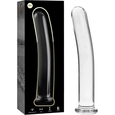 Nebula series by ibiza model 9 dildo borosilicate glass clear 15.5 cm -o- 2.5 cm
