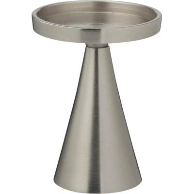 KOOPMAN Kovový svícen 13 cm, stříbrný 631002