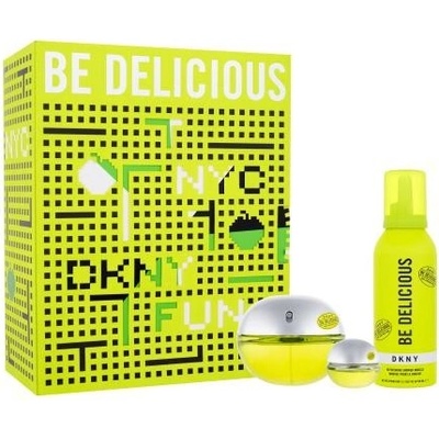 DKNY DKNY Be Delicious darčekový set parfumovaná voda 100 ml + parfumovaná voda 7 ml + sprchovacia pena 150 ml
