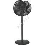EUROLAMP Подов вентилатор 120w/230v 2× Ø 40 см, черен (eu0684)