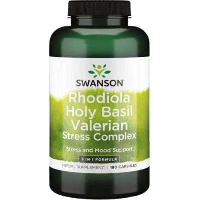 Swanson Rhodiola Holy Basil Valerian Stress Complex [180 капсули]