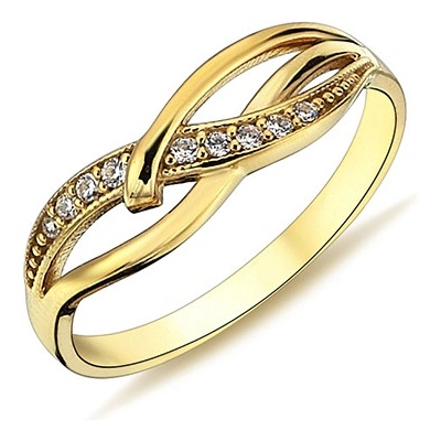 Lillian Vassago zlatý prsteň so zirkónmi LLV98 GR013