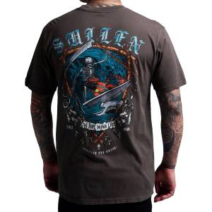 SULLEN мъжка тениска sullen - premium - death before shore - сива - scm7954_bhle