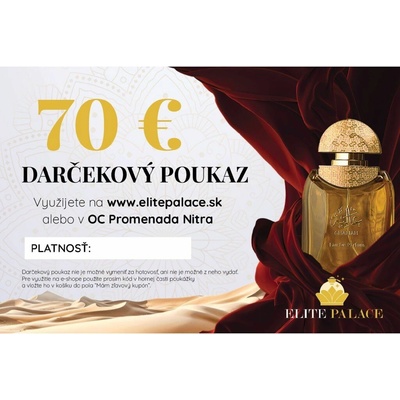 Darčekový poukaz OC Promenada Nitra Darčekový poukaz: 70€